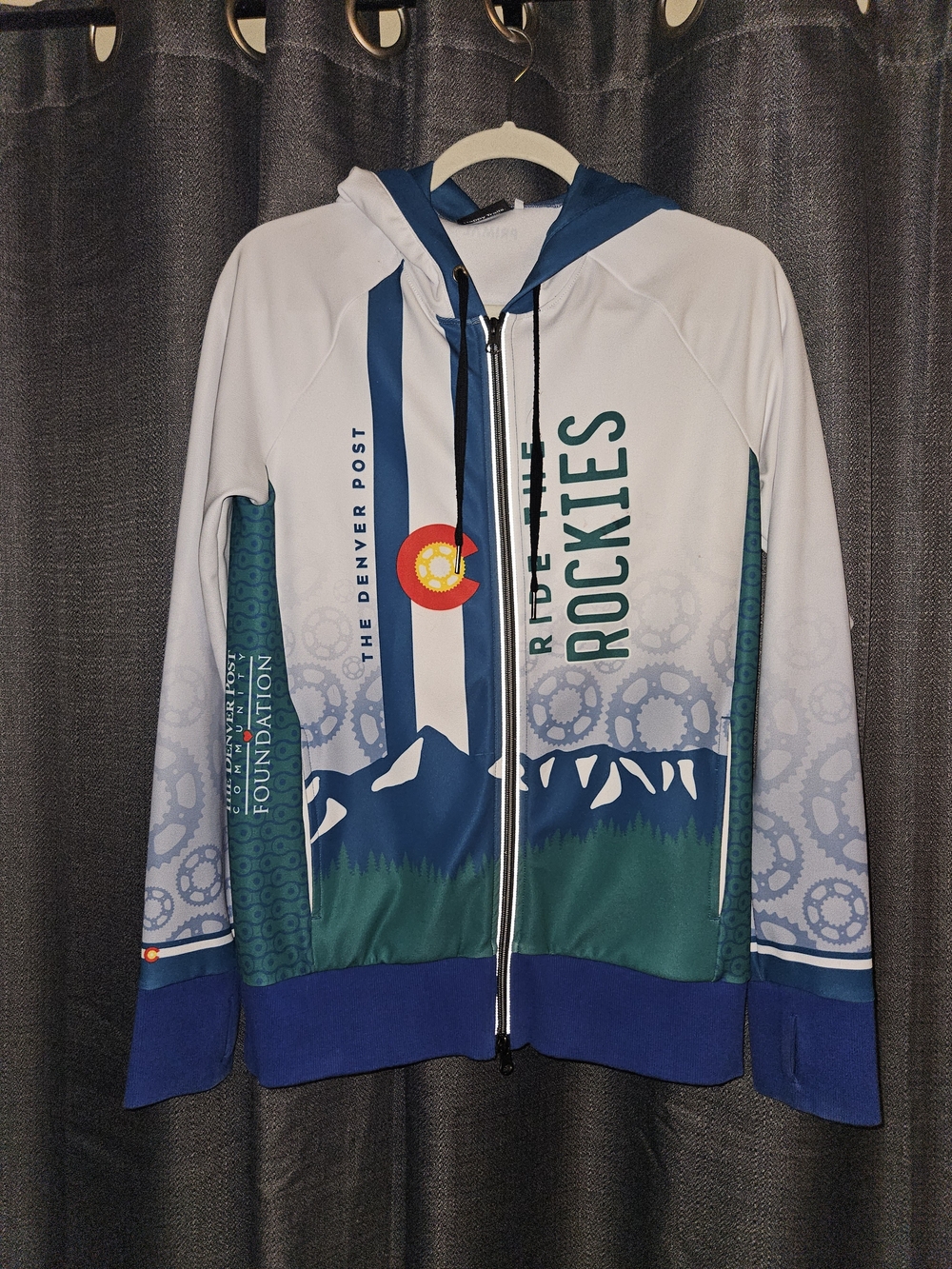 Primal - Ride the Rockies Full-Zip Hooded Jacket - White/Blue/Green